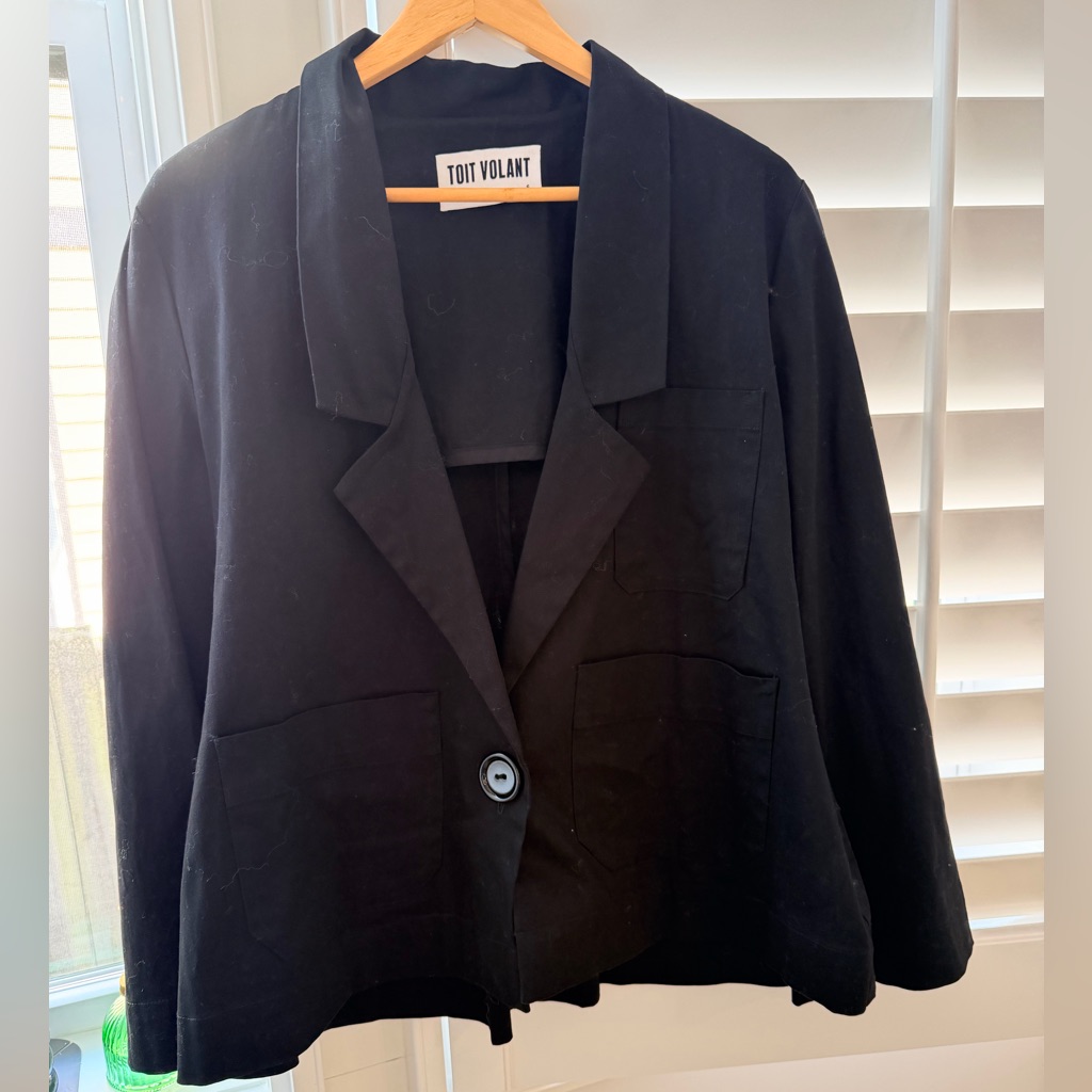 Nwot Toit Volant Black Blazer Sz Small $465